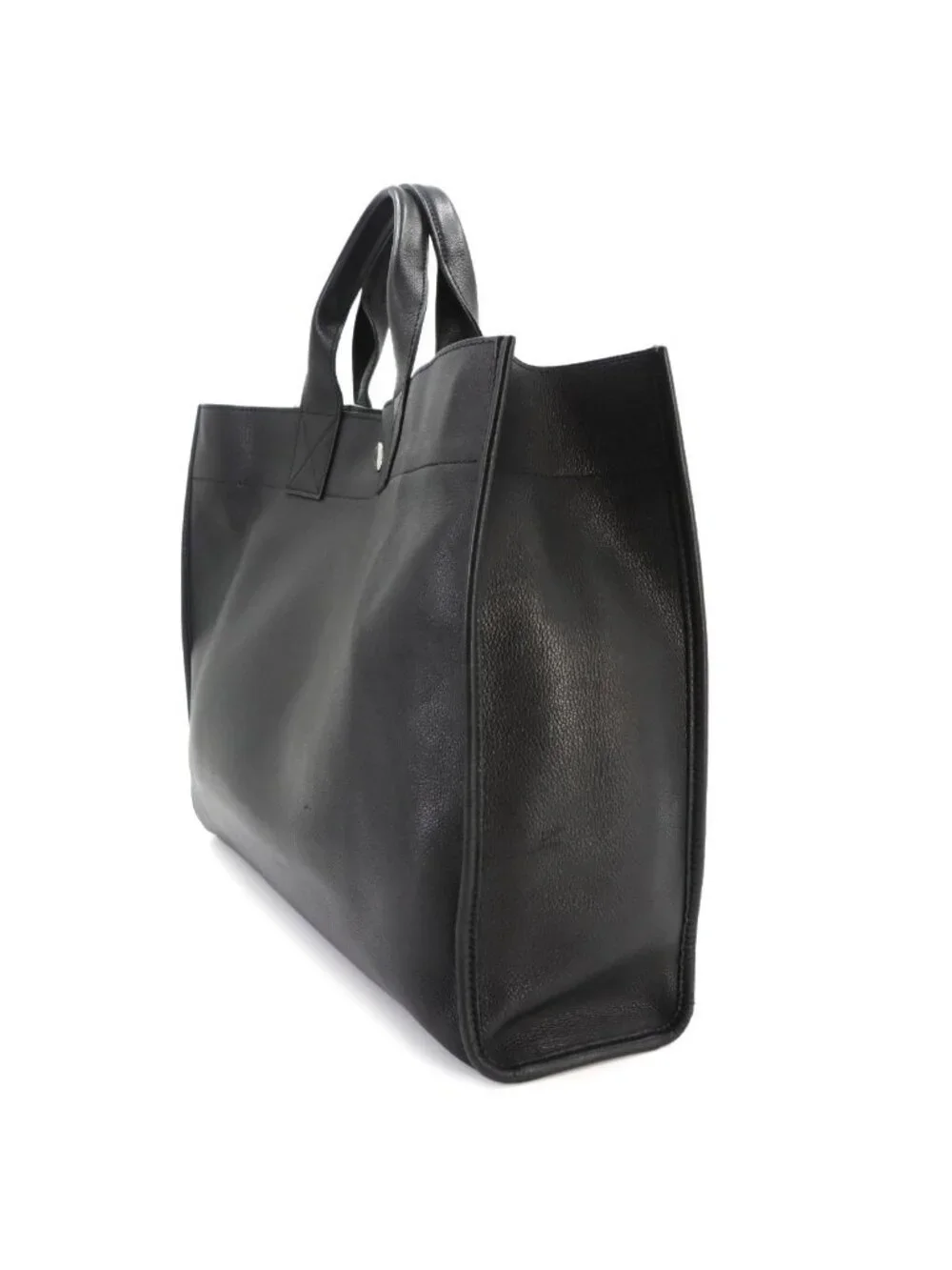 Hermes Sac Berlant Business Hand Bag Ever Gray Black Silver